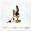 Produce Queen's Pineapple stickers